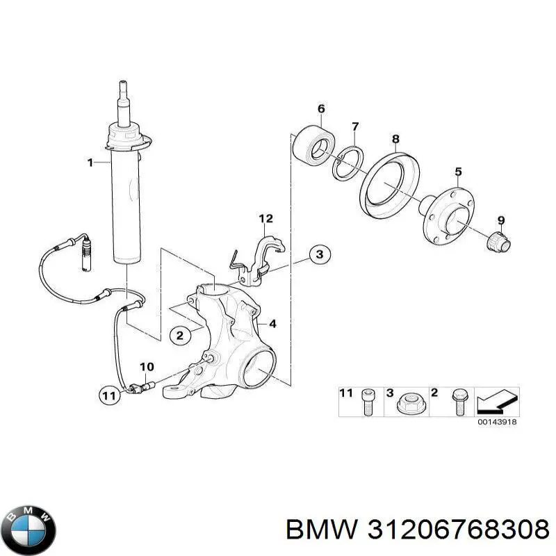 Купити Передня маточина BMW 5  E61