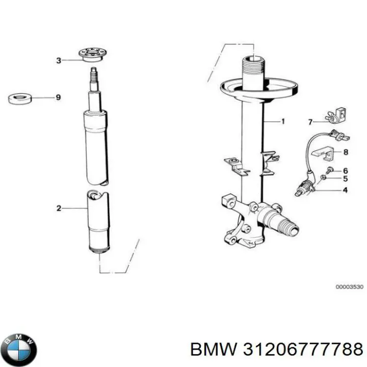 Сальник передньої маточини на BMW 7 (E32)