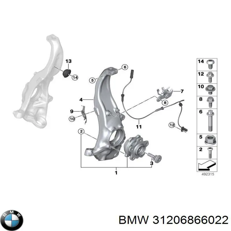 Болт маточини BMW 31206866022 ціна, від 12.43 USD
