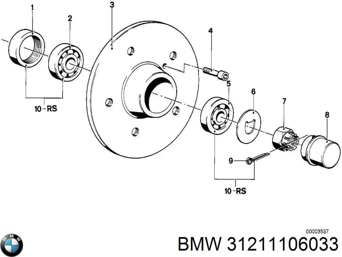 31211106033 BMW Підшипник маточини передньої