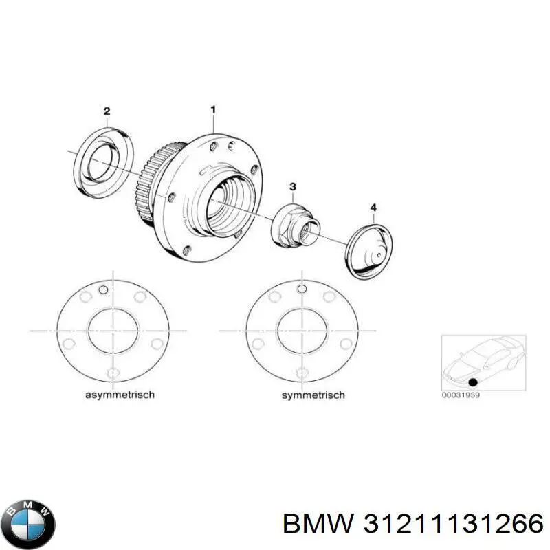 Сальник передньої маточини BMW 31211131266 ціна, від 19.02 USD