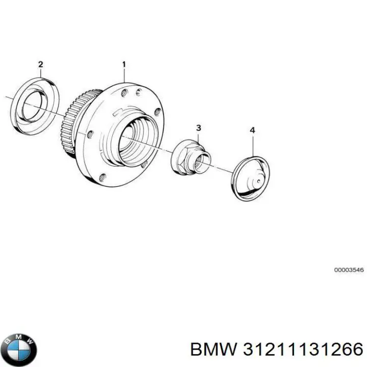 31211131266 BMW сальник передньої маточини