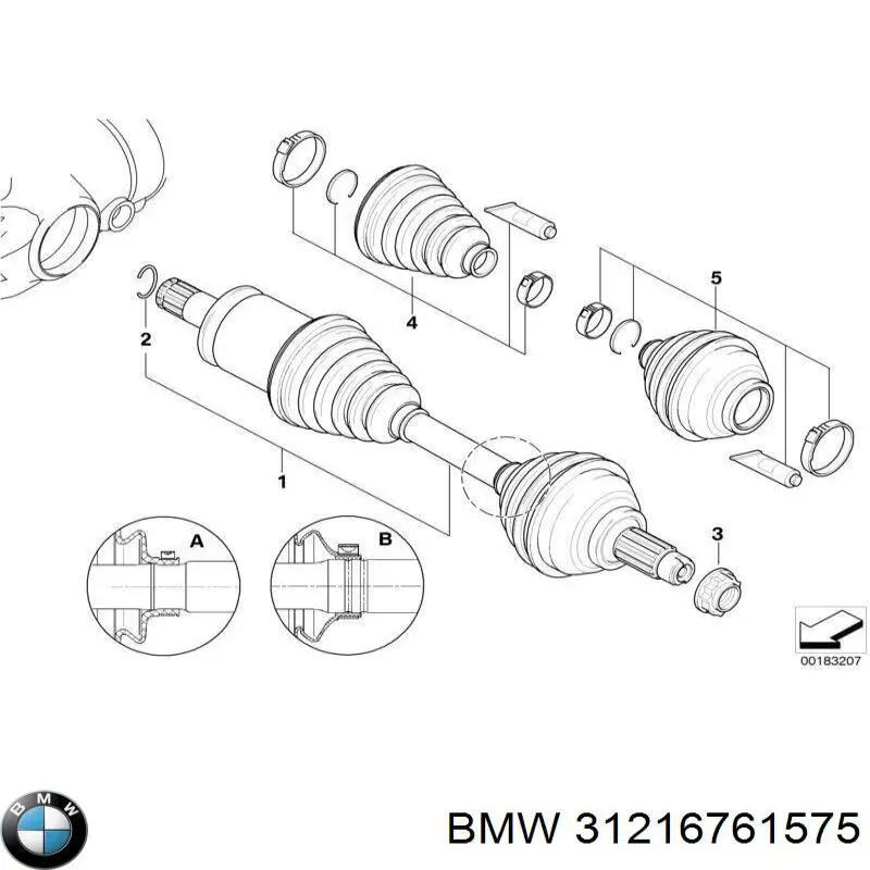 31216761575 BMW цапфа - поворотний кулак передній, лівий