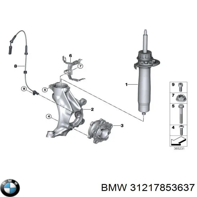  BMW 31217853637 ціна, від 506.64 USD