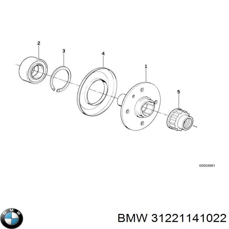 31221141022 BMW Маточина (передня)