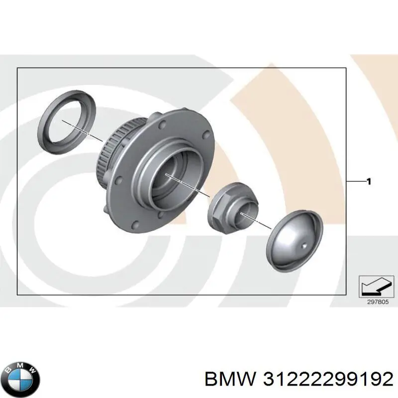 Маточина колеса передня BMW 31222299192 ціна, від 57.01 USD