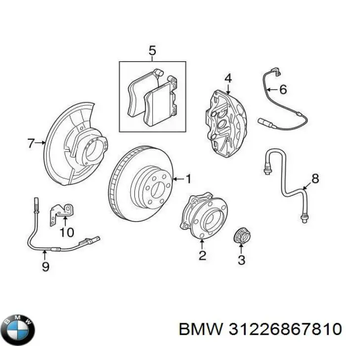 Купити 31226867810 BMW Маточини передніх коліс