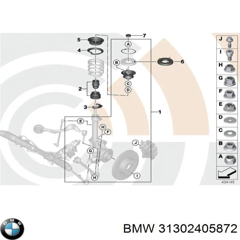 31302405872 BMW Пильник стійки передньої