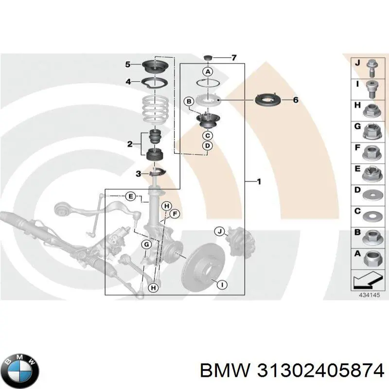 Пильник амортизатора переднього BMW 31302405874 ціна, від 30.17 USD