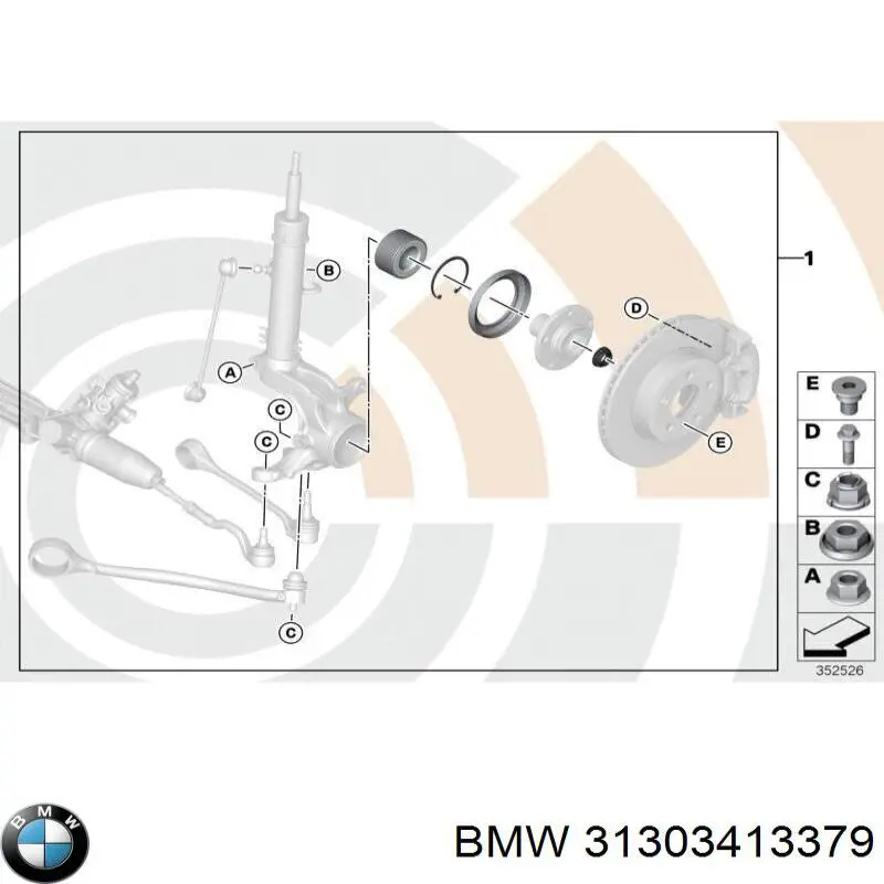  BMW 31303413379 ціна, від 7.07 USD