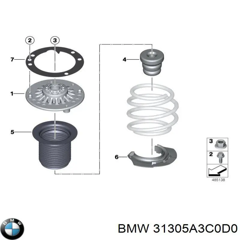 31305A3C0D0 BMW Кріплення переднього амортизатора