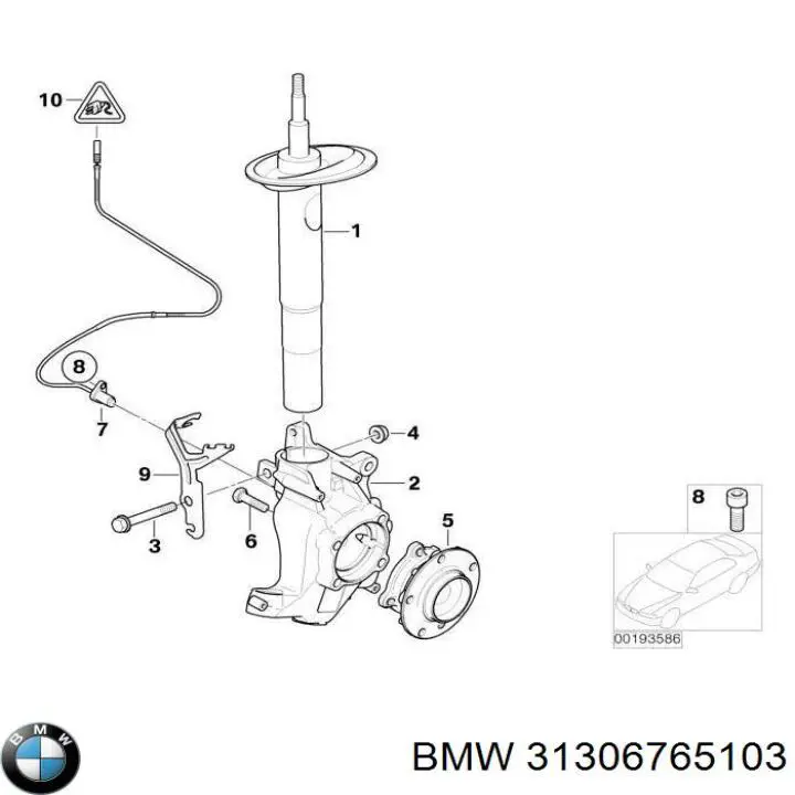 Амортизатор передній 31306765103 BMW