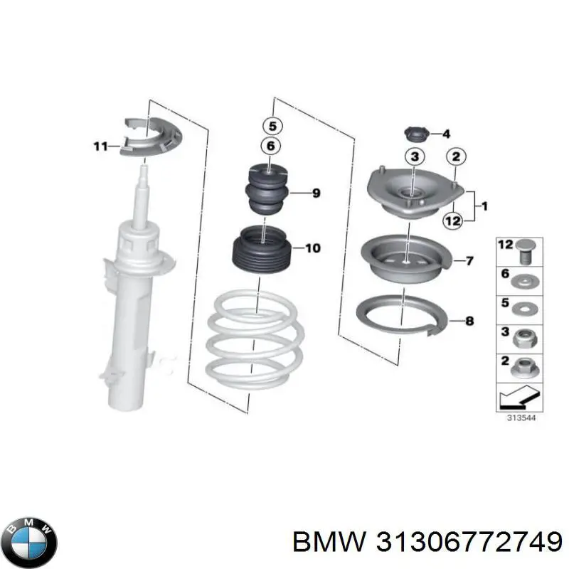 31306772749 BMW Кріплення переднього амортизатора