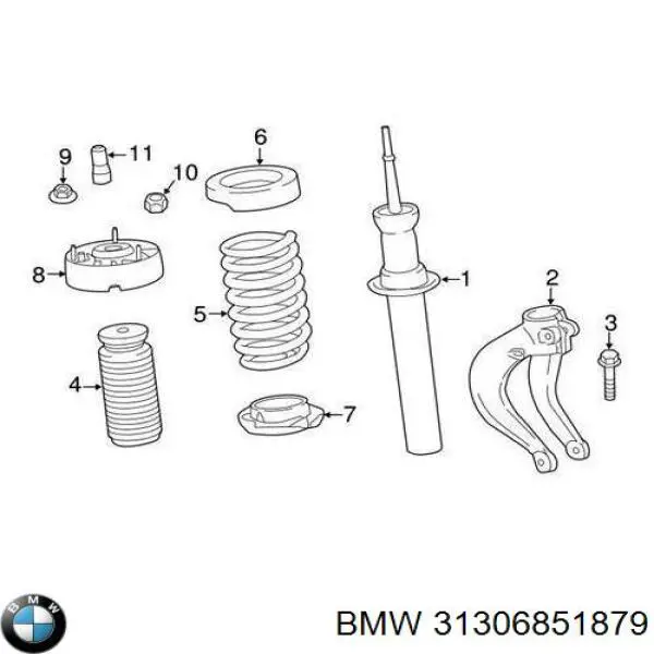 31306851879 BMW опора амортизатора переднього