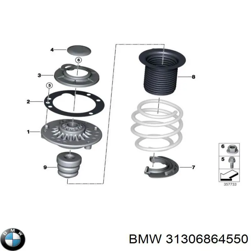 Пробка піддона двигуна 31306864550 BMW