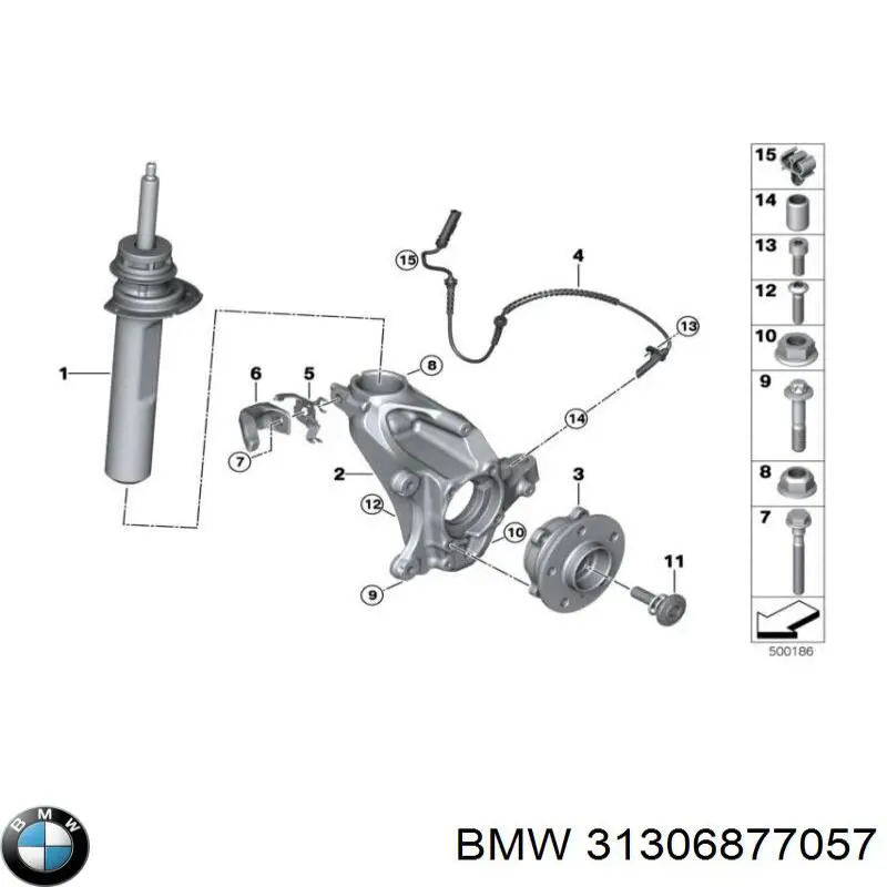 22317391 Bilstein Ліва передня стійка