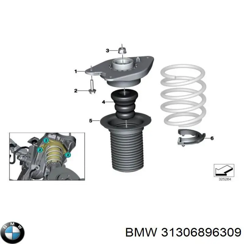 Купити 12303106 Bilstein Опора амортизатора переднього