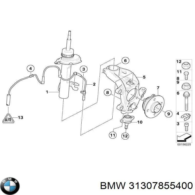 Болт переднього важеля BMW 31307855400 ціна, від 2.25 USD