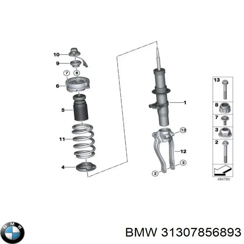  BMW 31307856893 ціна, від 262.43 USD