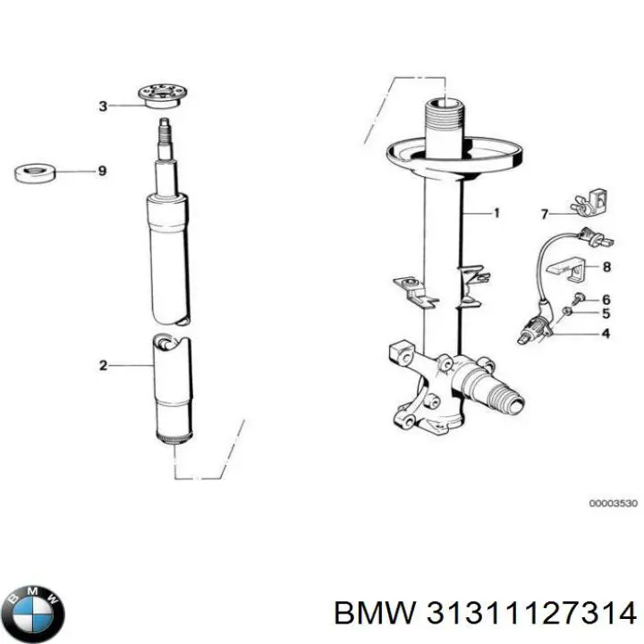 31311127314 BMW Амортизатор передньої підвіски