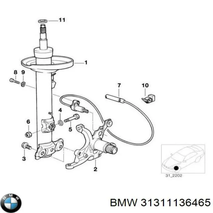 Купити 31311136465 BMW 