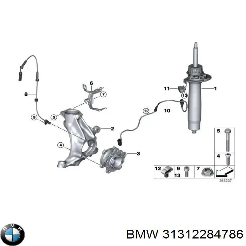 31312284786 BMW Амортизатор передньої підвіски