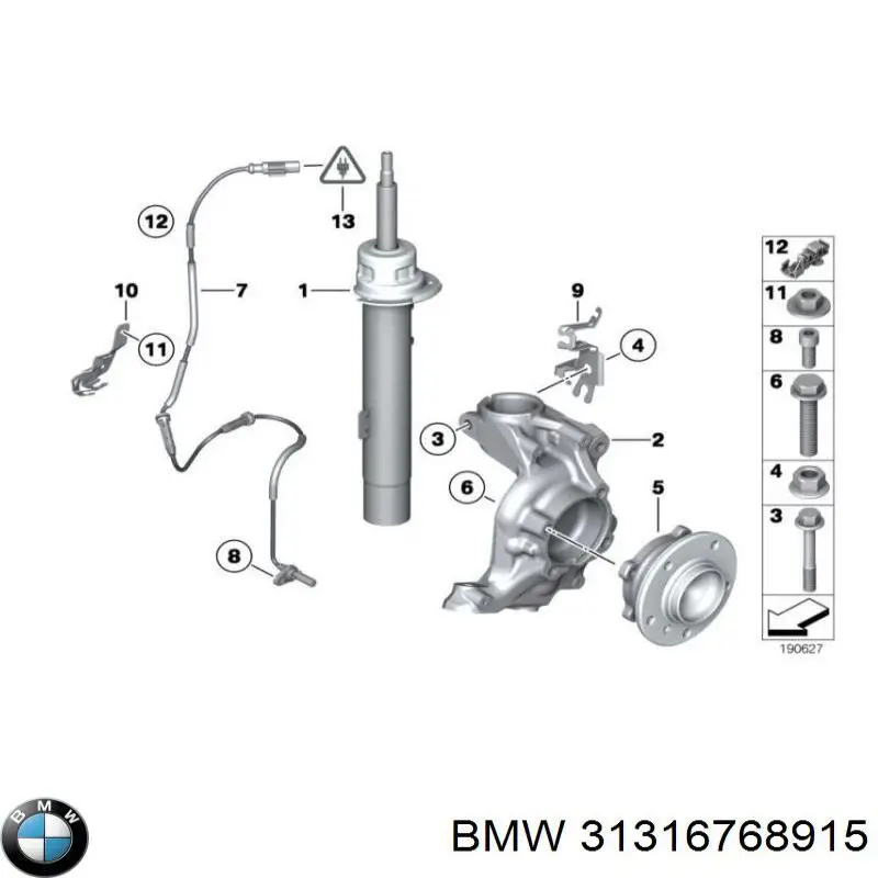 Купити 31316768915 BMW Амортизатора передній лівий