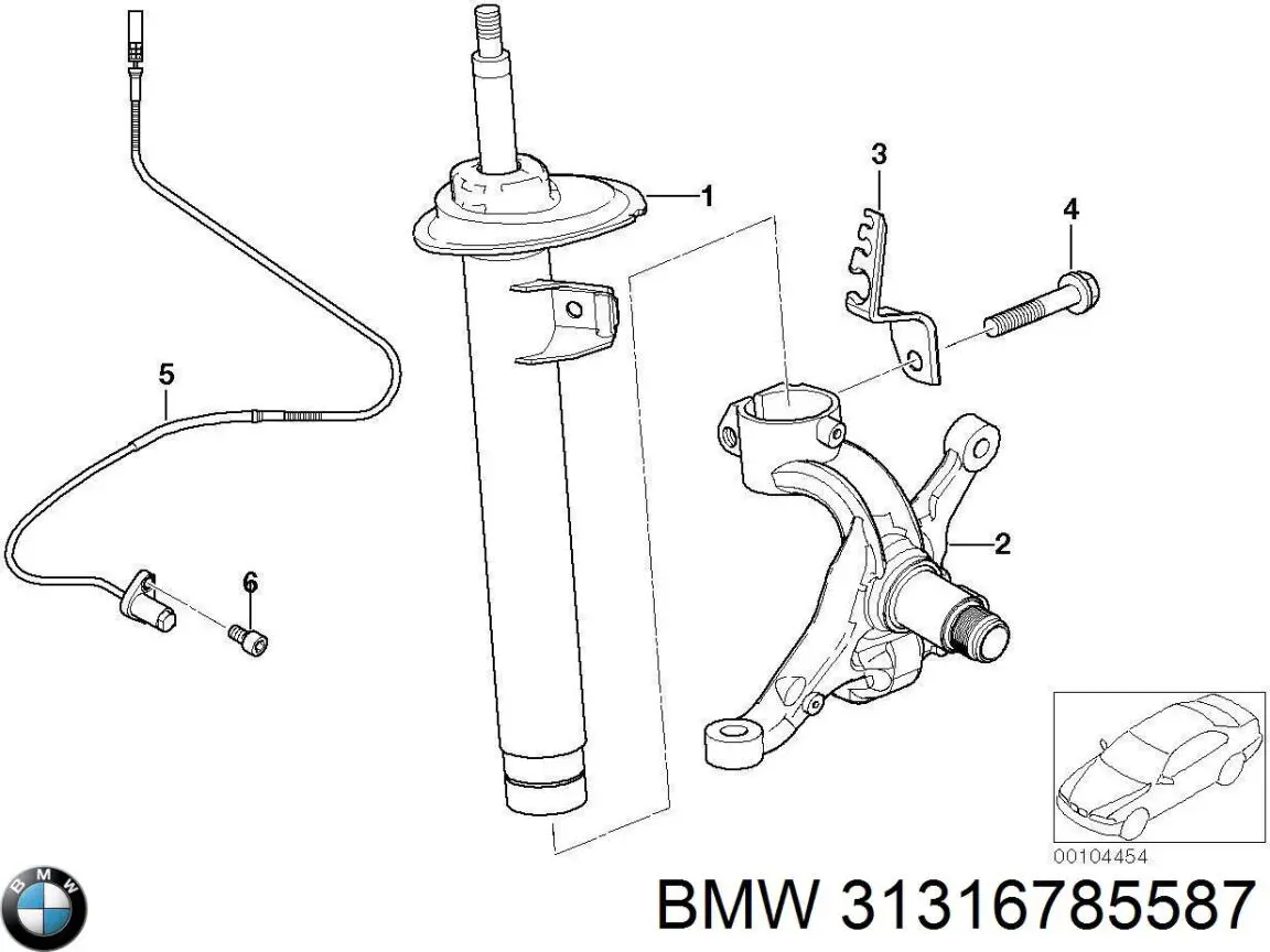 Купити 31316785587 BMW Амортизатора передній лівий