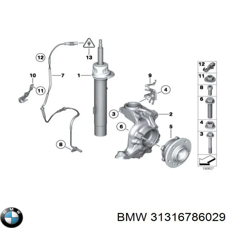31316786029 BMW амортизатор передній, лівий
