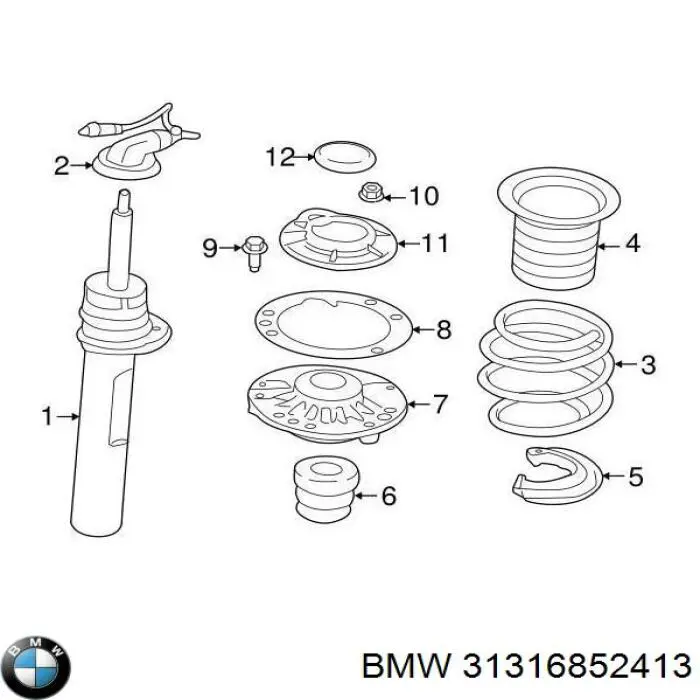 Купити 31316852413 BMW Амортизатора передній лівий