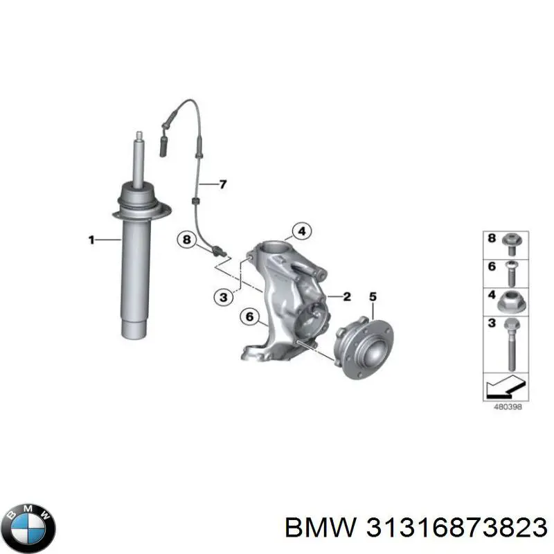 31316873823 BMW Стійка передня