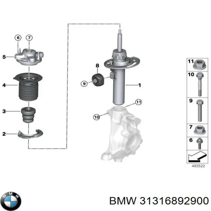 Купити 350516 Sachs Амортизатор передній, правий