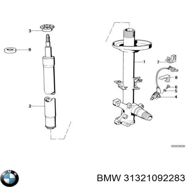 Купити 31321092283 BMW Амортизатор передньої підвіски