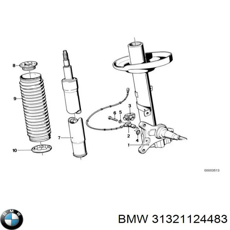 Амортизатор передній 31321124483 BMW