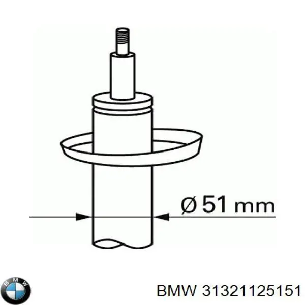Амортизатор передній 31321125151 BMW