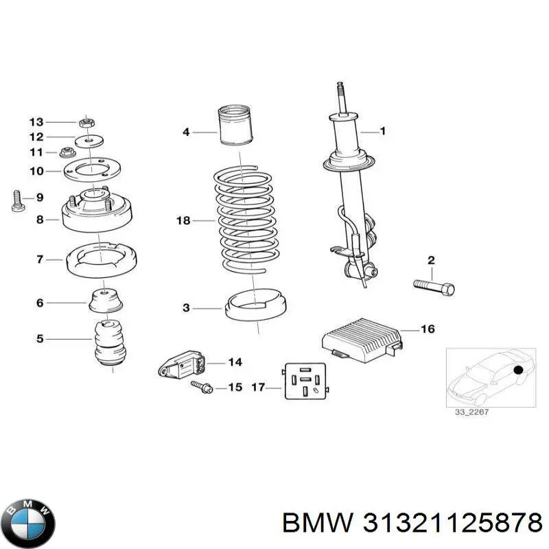 Пыльник заднего амортизатора BMW 31321125878