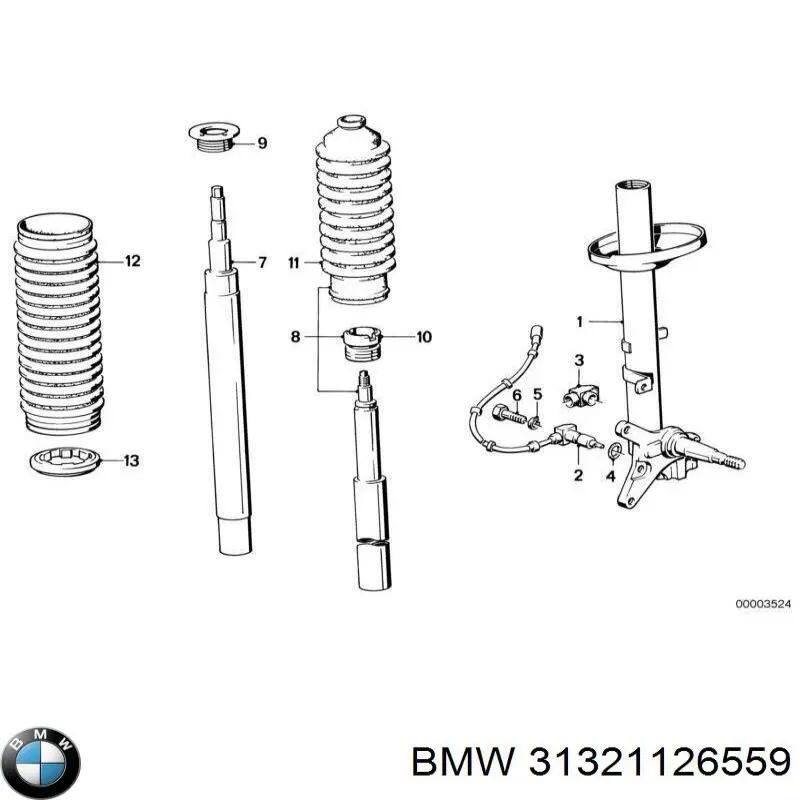 31321126559 BMW амортизатор передній