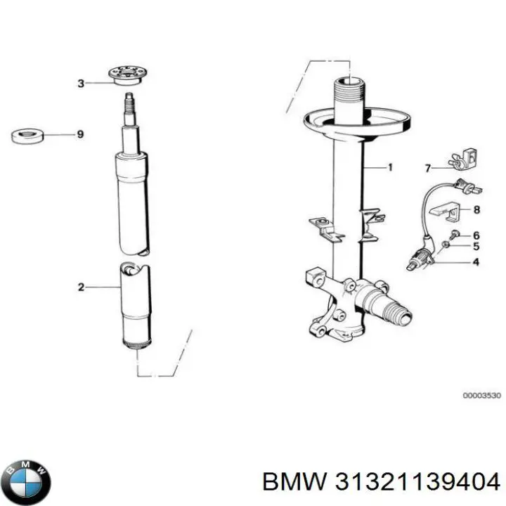 31321139404 BMW Стійка передня
