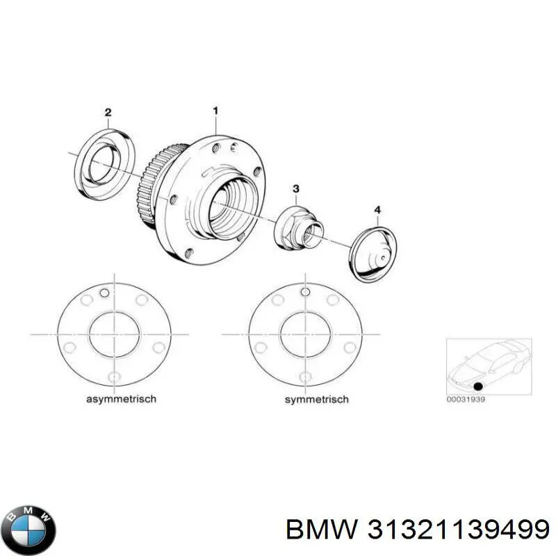 Купити 31321139499 BMW Амортизатор передньої підвіски