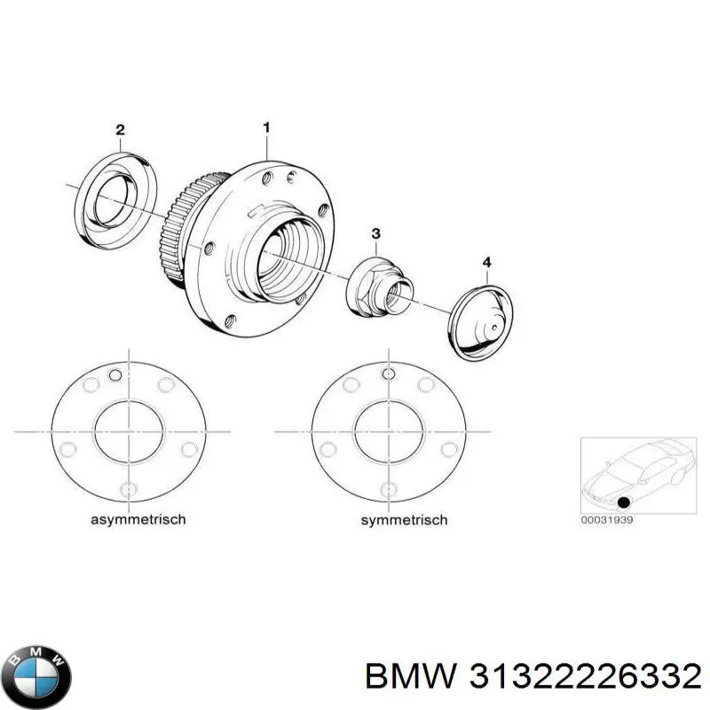 Купити 31322226332 BMW 