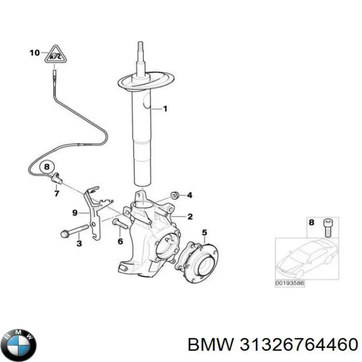 Стійка передня права BMW 31326764460