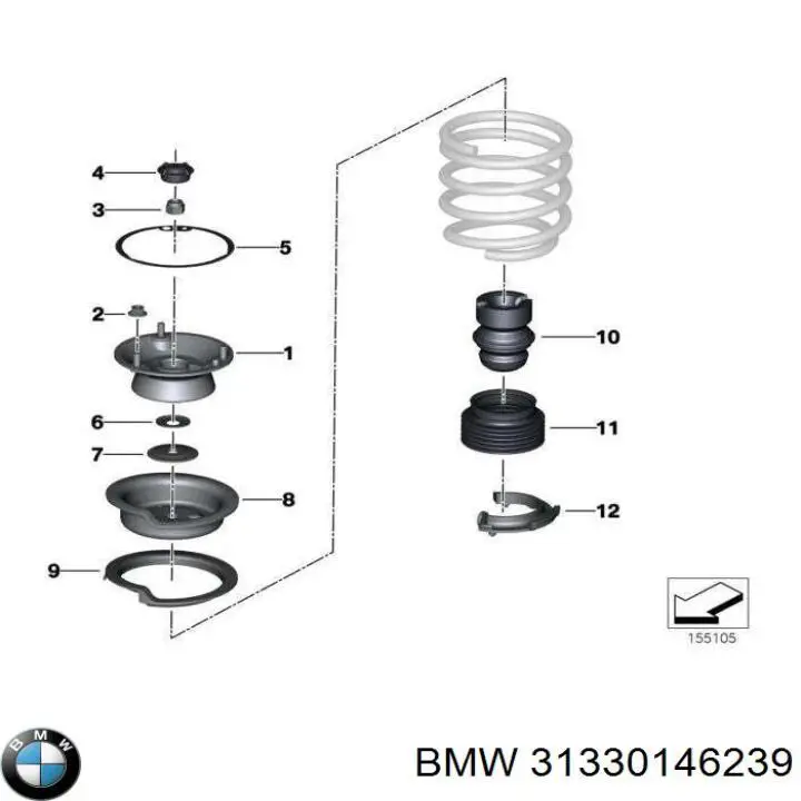 31330146239 BMW пильник амортизатора переднього