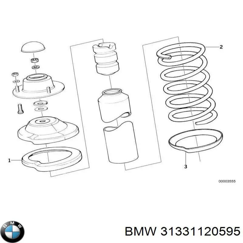 Пружина задня BMW 31331120595 ціна, від 151.93 USD
