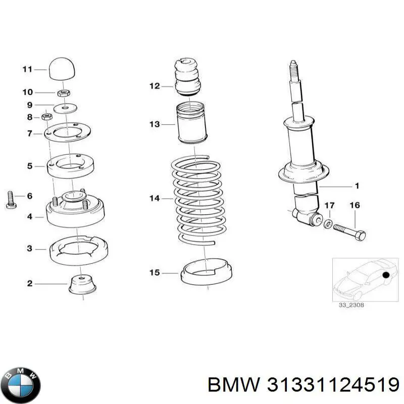 Купити 31331124519 BMW Пильник амортизатора переднього