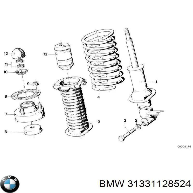 Купити 31331128524 BMW Відбійник передньої пружини