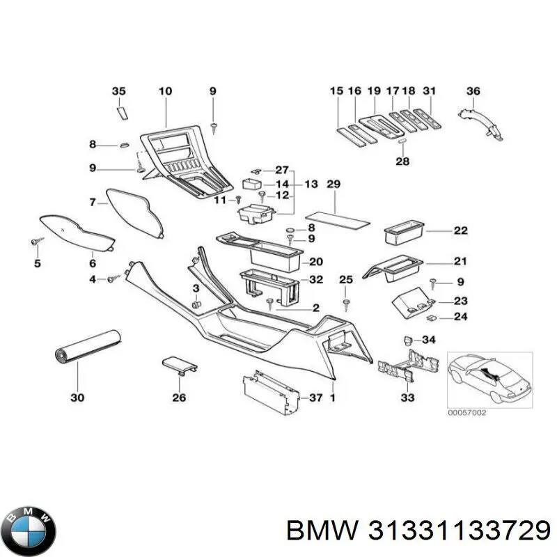 Кришка опори амортизатора переднього BMW 31331133729 ціна, від 16.99 USD