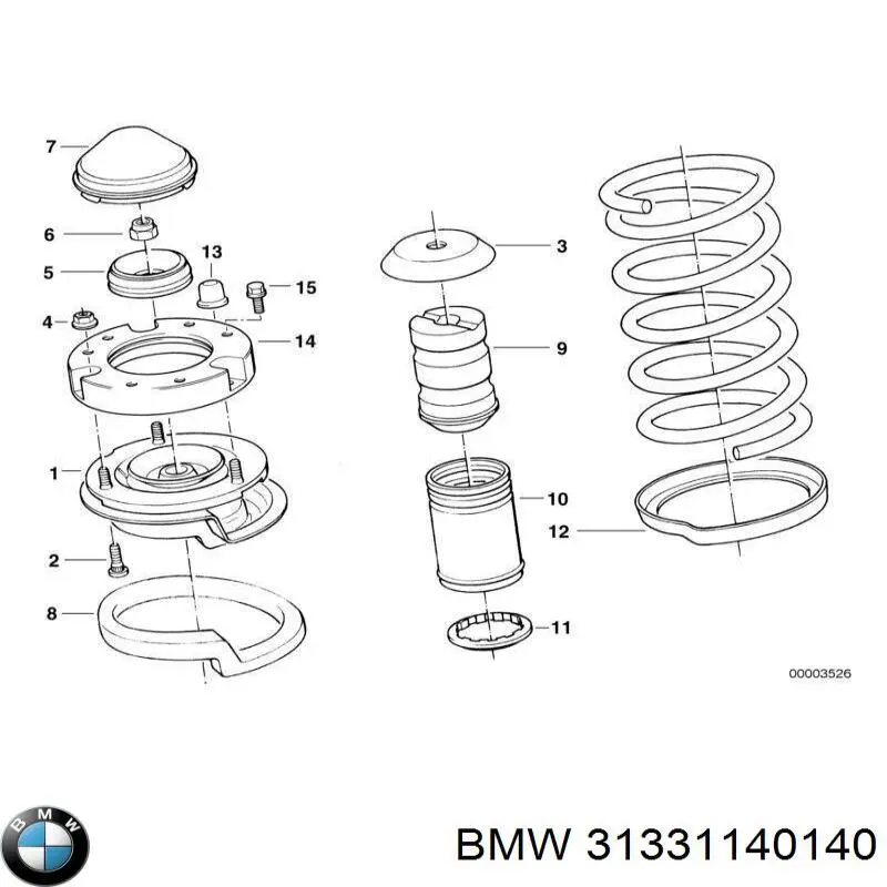 31331140140 BMW буфер-відбійник амортизатора переднього