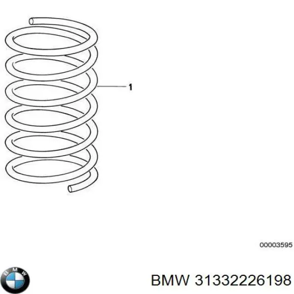 Пружина передня BMW 31332226198 ціна, від 188.00 USD