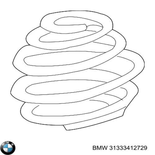 31333412729 BMW Пружина амортизатора передняя