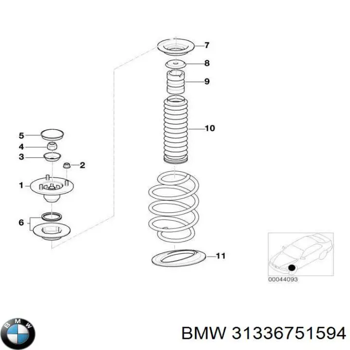 31336751594 BMW Буфер-відбійник амортизатора переднього